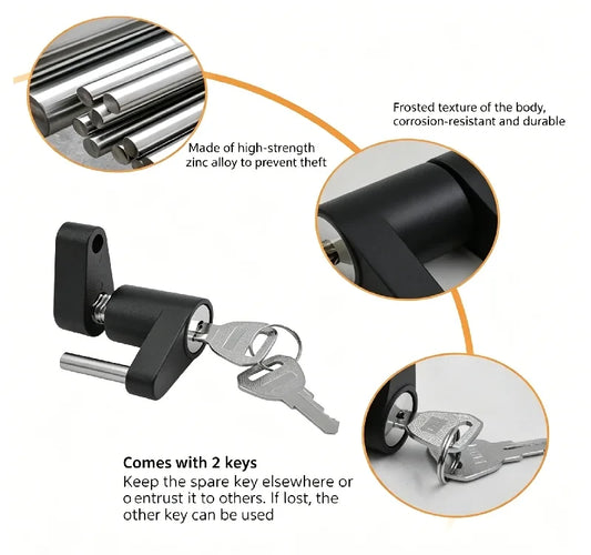 Zinc Alloy Trailer Hitch Lock